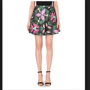 Ted Baker Floral Skater Pockets Skirt size 1 NWOT